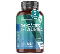 Taurina 1000 mg 180 cápsulas - Suplemento Vegano para Tu Rendimiento Físico y Mental - 3 meses de suministro