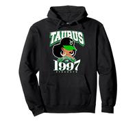 Tauro 1997 Zodiac Queens Afro Astrología Cumpleaños Sudadera con Capucha