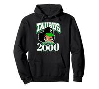 Tauro 2000 Zodiac Queens Afro Astrología Cumpleaños Sudadera con Capucha