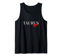 Tauro AF Divertido Astrología Horóscopo Signo Minimalista Camiseta sin Mangas