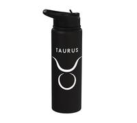 Tauro el toro - Signo zodiacal minimalista Stainless Steel Insulated Water Bottle