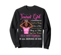 Tauro Girl Black Queen Zodiac Birthday Afro Mujer Rosa Sudadera