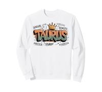 Tauro Zodiaco Graffiti Reina Negra Cumpleaños Rey Astrología Sudadera