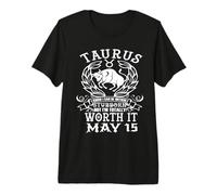 Tauro Zodiaco Mayo 15 Horóscopo Astrología Divertido Cumpleaños Camiseta Premium