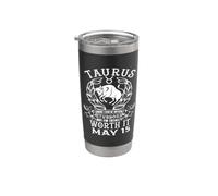 Tauro Zodiaco Mayo 15 Horóscopo Astrología Divertido Cumpleaños Vaso térmico de acero inoxidable de doble pared