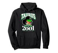 Taurus 2001 Afro Queen Zodiac Birthday Diva Presente Sudadera con Capucha