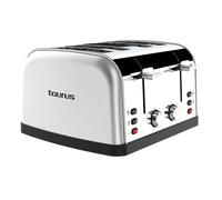 Taurus 960697000 - Tostador Vintage Four 1900W 4 Ranuras 7 Niveles Bandeja Recogemigas Inox