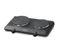 Taurus 974666000 - Placa Portátil VOLCAN DUO 1500W 2 Fuegos 9 Niveles de Temperatura Negra