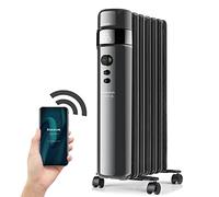 Taurus Agadir 2000 CONNECT - Radiador de aceite. Radiador eléctrico. Pantalla digital. Temperatura ajustable. Temporizador 24h. 3 niveles de potencia + modo ECO. Ruedas. 2000W. Silencioso.