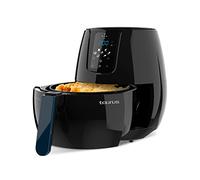 Taurus Air Fry Digital + - Freidora de aire, 1500W, 3.5L capacidad, 7 programas preestablecidos, hasta 200ºC, temporizador 30 min, digital, 5/6 raciones, piezas desmontables aptas lavavajillas, negro
