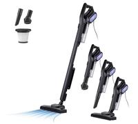 Taurus Amazing - Aspirador vertical HSVC700 700W, 3en1 (Lanza / Escoba/ Mano, Filtro HEPA, Cable de 6 m, Sistema filtraje ciclónico sin bolsa, Zapata Power Brush, Negro y Azul Lavanda
