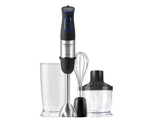 Taurus Amazing - Batidora de Mano AHBA1000X, 1000W, 20 Velocidades Ajustables + Turbo, 4 Cuchillas Acero Inoxidable, Antisalpicaduras, Soft Touch, Vaso Medidor 600 ml, Picador 500 ml, Emulsionador