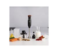 Taurus Bapi 1200 Rocket Plus - Batidora de mano, 1200W, pica hielo, cuchillas de acero inoxidable, set completo accesorios, diseño campana anti salpicaduras. 20 velocidades, Turbo, libre BPA