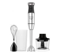 Taurus - Batidora de Mano 1500W | 20 velocidades + TURBO| Cuchillas Inox| Campana Antisalpicaduras| Ergonómica| Libre BPA| Apta Lavavajillas| Pica Hielo | 3 Accesorios