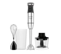 Taurus - Batidora de Mano 1500W | 20 velocidades + TURBO| Cuchillas Inox| Campana Antisalpicaduras| Ergonómica| Libre BPA| Apta Lavavajillas| Pica Hielo | 3 Accesorios