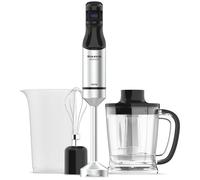 TAURUS Batidora de Mano 1500W con 20 Velocidades y Función Turbo | Cuchillas de acero inoxidable para picar hielo y triturar alimentos, diseño ergonómico y vaso medidor de 700 ml