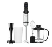 Taurus Batidora de Mano 1500W HBA1500X Plus Set con Picadora Electrica 500 ml Vaso 700 ml Emulsionador 20 Velocidades Turbo Cuchillas Acero Inoxidable Campana Antisalpicaduras BPA Free Lavavajillas