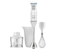 Taurus - Batidora de mano Bapi 1200 Pure Plus | 1200W | 20 velocidades + Turbo | Cuchillas y varilla inox | Turbo Rotation System | Campana antisalpicaduras | Set completo de accesorios