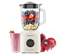 Taurus - Batidora de Vaso Optima Vintage MAX, 1500W, 21.500 rpm, Jarra Cristal 1.8L, Cuchillas Acero Inoxidable, Función Pica Hielo, 2 Velocidades y Turbo, Seguro, Diseño Vintage