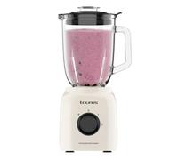 Taurus - Batidora de Vaso Potente 1500W | 21.500 rpm | Jarra Cristal 1,8L | Cuchillas Acero Inoxidable | Función Pica Hielo | 2 Velocidades + Turbo | Seguro | Diseño Vintage