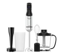 Taurus Batidora Electrica Profesional 1500w Plus 20 Velocidades 4 en 1 con Picadora Pasapures Varillas Electricas y Vaso Medidor Set Liquidificador Alimentos y Hielo Cuchillas Acero Diseño Ergonomico