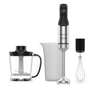 Taurus - Batidora Rocket 1500 Nero Plus Inox | 1500W | Regulador de potencia | Diseño ergonómico | Varilla y cuchillas de acero inoxidable | Campana anti salpicaduras | Apto lavavajillas