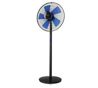Taurus Boreal Elegance 16C Ventilador de columna oscilante, altura de 132 cm, 3 aspas/40 cm de diámetro, 40 W, negro y azul