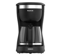 Taurus Cafetera de Goteo Verona 12, 680W, 1250 ml, Intense Flavour Tech, Placa Calefactora, Filtro Permanente Lavable, Jarra Cristal Antigoteo, Diseño Compacto Negro Mate, BPA Free