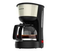 Taurus - Cafetera de Goteo Verona Vintage Cream, 12 Tazas, 1000W, Jarra Cristal graduada, Depósito Agua Visible, Filtro Reutilizable, Auto Apagado, Placa calefactora