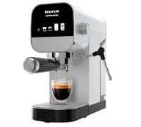 Taurus - Cafetera Espresso Euforia Digital | 1350W | Presión 20 bares | Depósito 900ml | Brazo 1 y 2 salidas | Vaporizador | Pantalla Táctil | Superficie Calienta tazas | Acabados en Inox