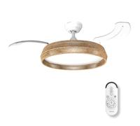 Taurus Ventilador de Techo Polar Nature FA006L 107cm – Aspas retráctiles, Luz LED 36W regulable