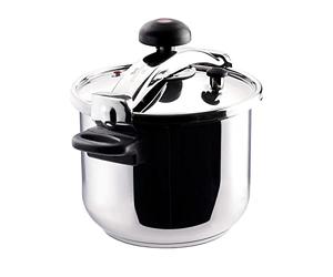 Taurus Classic Moments 10L - Olla a presión, capacidad 10L, válvula reguladora de presión, toque frío, para todos los fuegos, apto para lavavajillas, cierre pomo giratorio, acero inoxidable