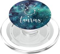Taurus - Cool Aqua Astrological Horoscope Zodiac Sign PopSockets PopGrip para MagSafe