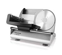 Taurus- Cortafiambres | 1 cuchilla Acero INOX Ø19 cm Corte Preciso| Grosor Ajustable 1-15mm embutido extrafino| Fácil Limpieza - Disco Extraíble| Protección Dedos| Cortador fiambres eléctrico 150W