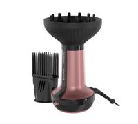Taurus - Difusor de aire caliente Curly | Para cabello rizado | Ionic Care | Recubrimiento Cerámico | 3 Temperaturas y Velocidades | 800W | Sin efecto encrespamiento | Accesorios