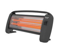 Calefactor Taurus PR-2 Slim 1200W de cuarzo negro, 2 intensidades Antivuelco escritorio/piso