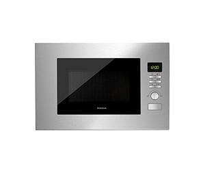 Taurus Fastwave Fused Microondas digital integrable, con Grill, 700W, 20L, ModoECO, Auto-Clean, Revestimiento Shiny&Clean, SmartHeat 59.6x38.9x 31.8cm, Inox, Plata