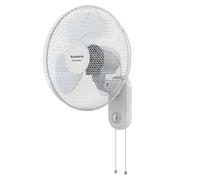 Taurus Greco Wall Ventilador de Pared Silencioso, 3 Velocidades, Selector de Velocidades Giratorio, Oscilante, Conmutador de Tirador, Rejilla Extraíble 45W, 3 Aspas