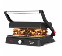 Taurus - Grill Bistro 2600W | 2 en 1: Grill y Plancha | Placas de 29x23 cm | Placa Basculante y Apertura 180º | Revestimiento Antiadherente sin PFOA | Bandeja Recogegrasas | Termostato Regulable