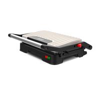 Taurus - Grill Eléctrico Mygrill Vintage Cream 1000W | Apertura 180º | Placas 23x14.5 cm | Recubrimiento Antiadherente Libre de PFOA | Tapa Basculante | Recoge Grasas Extraíble | Color Crema