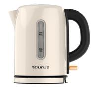 Taurus - Hervidor eléctrico Vintage Compact Cream | 2400W | 1L | Base 360° | Apagado automático | LED | Asa ergonómica | Visor de agua | Inox | Medidor tazas | Crema