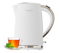 Taurus - Hervidor Fusion Wave, 2200W, 1,7L, base 360°, apagado automático, filtro antical, visor de agua, base INOX, acabados texturizados, blanco