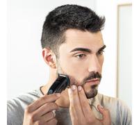 Taurus - Barbero Eléctrico Profesional Hubble Hombre, Cortapelos, Barba, con o Sin Cable, Uso Seco/Húmedo, Autonomía 90 min, Carga Rápida, 6 Niveles Corte, 5 Accesorios, Ergonómico, Negro