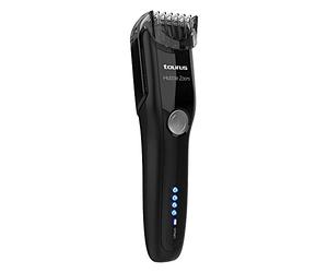 Taurus Hubble Zoom - Barbero eléctrico con o sin cable, afeitadora, uso en seco y húmedo, autonomía 90 min, carga rápida, peine de 12 niveles de corte, varios accesorios, ergonómico, negro