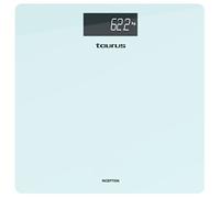 Taurus Inception - Báscula de baño digital, diseño slim, 28x28 cm, cristal templado ultra resistente, kg/lb, pantalla display de fácil lectura, máx 180kg/min 3kg, pies antideslizantes, azul