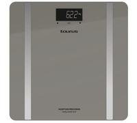 Taurus Inception Precission - Báscula de baño inteligente, calcula el porcentaje de grasa y agua corporal, memoria para 10 usuarios, pantalla LCD, cristal templado, peso máx 180kg, precisión 0,1kg