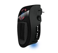 Taurus - Mini Calefactor Cerámico Portátil Tropicano Plug Heater, Bajo Consumo, Tecnología PTC, Sin Cable, Termostato Programable, 2 Intensidades, Modo Frío, Protección Sobrecalentamiento, Negro