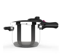 Taurus Moments Rapid 6L - Olla a presión, capacidad 6L, triple sistema seguridad, válvula extraíble 4 posiciones, toque frío, para todos los fuegos, apto para lavavajillas, acero inoxidable