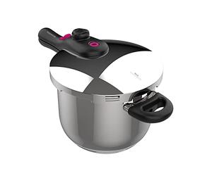 Taurus Moments Rapid 8L - Olla a presión, capacidad 8L, triple sistema seguridad, válvula extraíble 4 posiciones, toque frío, para todos los fuegos, apto para lavavajillas, acero inoxidable