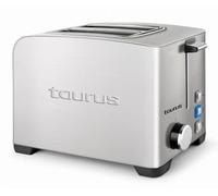 Taurus Mytoast II Legend Tostador de 39 mm, 850 W, Acero Inoxidable, 2 Ranuras, Gris
